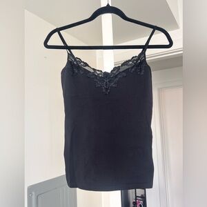 Banana Republic Black Cami with Lace Detail
